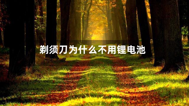 剃须刀为什么不用锂电池