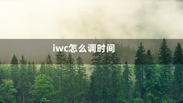 iwc怎么调时间
