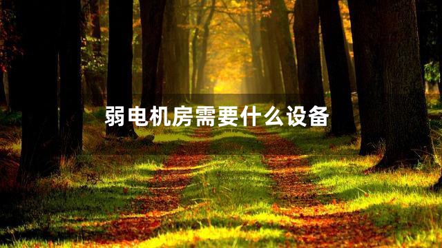弱电机房需要什么设备