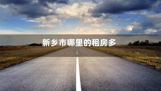 新乡市哪里的租房多