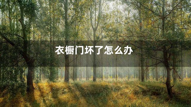 衣橱门坏了怎么办