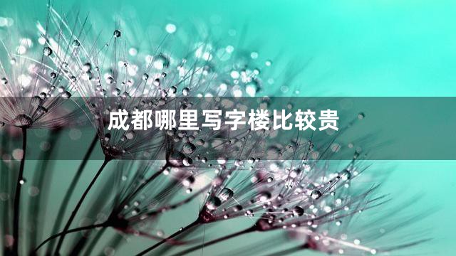 成都哪里写字楼比较贵