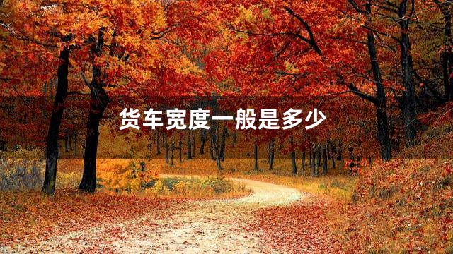 货车宽度一般是多少