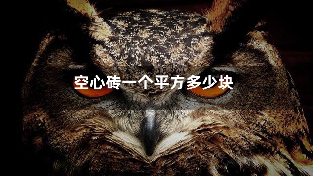 空心砖一个平方多少块