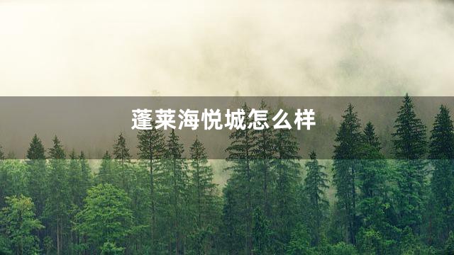 蓬莱海悦城怎么样