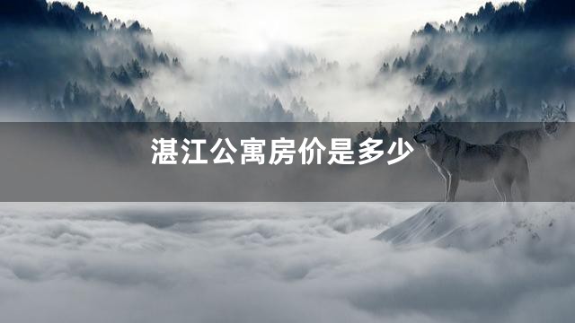 湛江公寓房价是多少