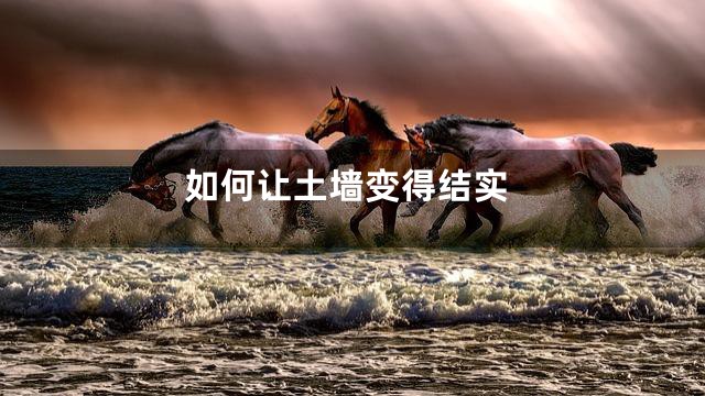 如何让土墙变得结实