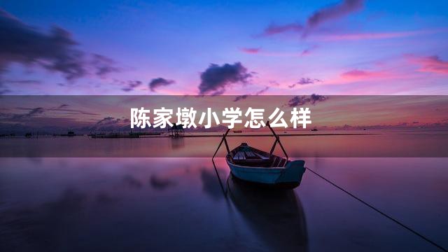陈家墩小学怎么样