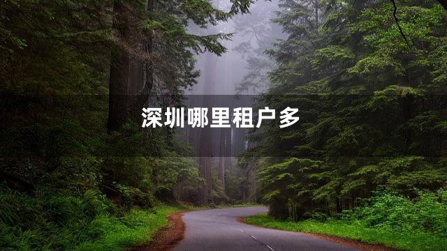 深圳哪里租户多