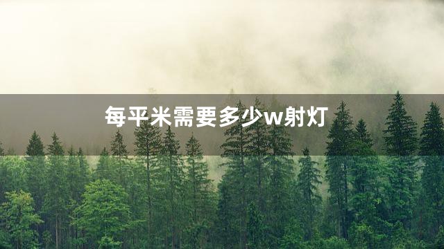 每平米需要多少w射灯