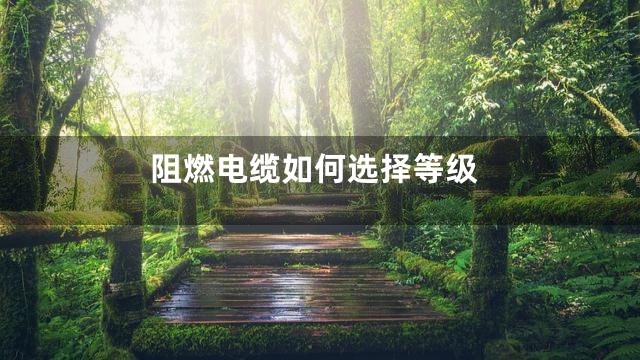 阻燃电缆如何选择等级