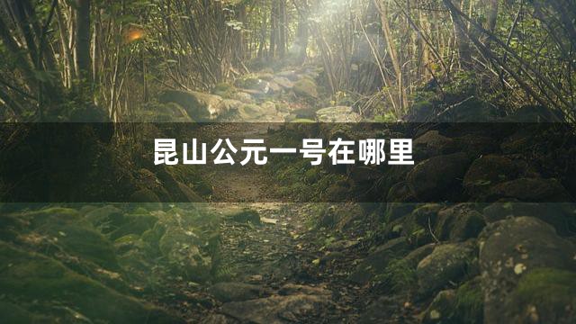 昆山公元一号在哪里