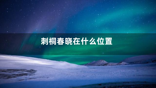 刺桐春晓在什么位置