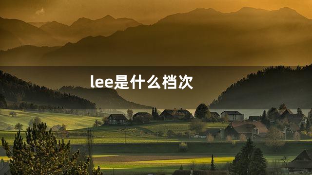 lee是什么档次