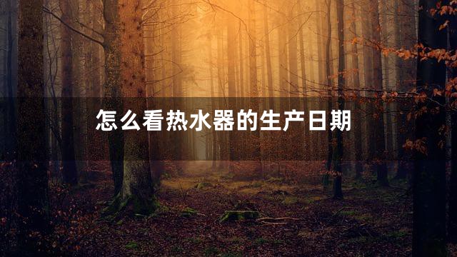 怎么看热水器的生产日期