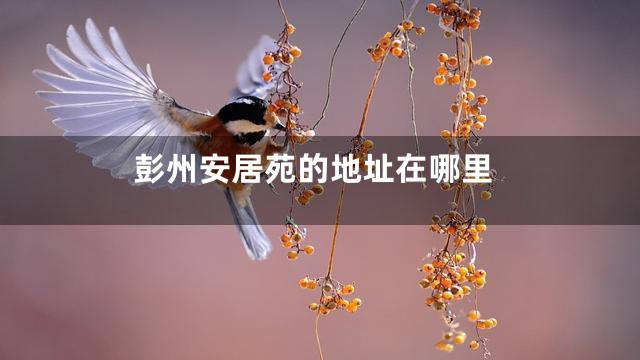 彭州安居苑的地址在哪里