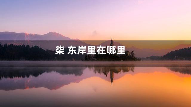 柒 东岸里在哪里