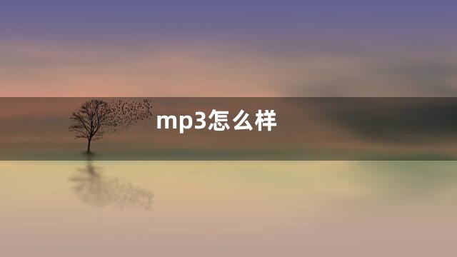 mp3怎么样