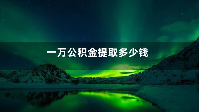 一万公积金提取多少钱