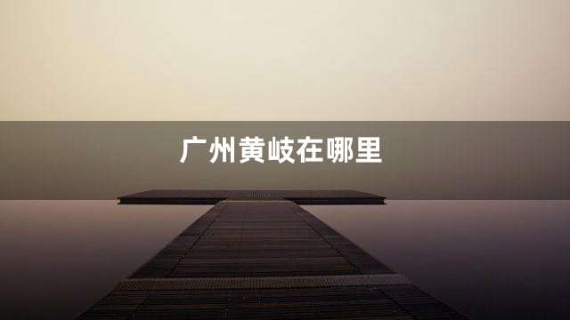 广州黄岐在哪里