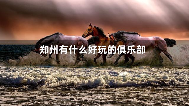 郑州有什么好玩的俱乐部