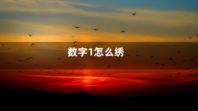 数字1怎么绣