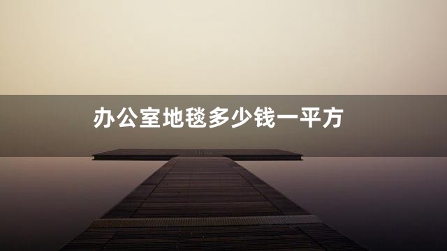 办公室地毯多少钱一平方