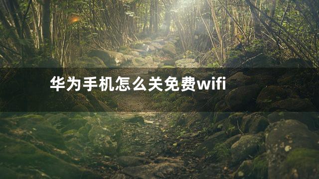 华为手机怎么关免费wifi