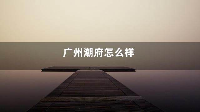 广州潮府怎么样