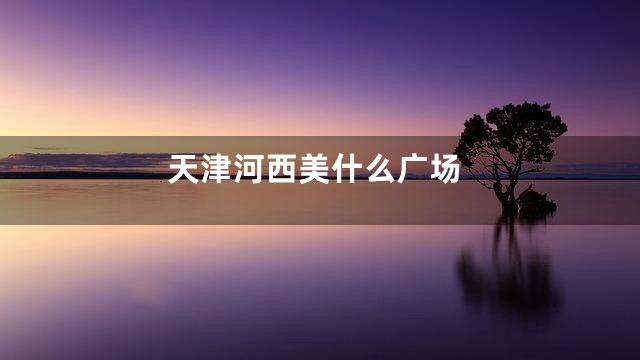 天津河西美什么广场