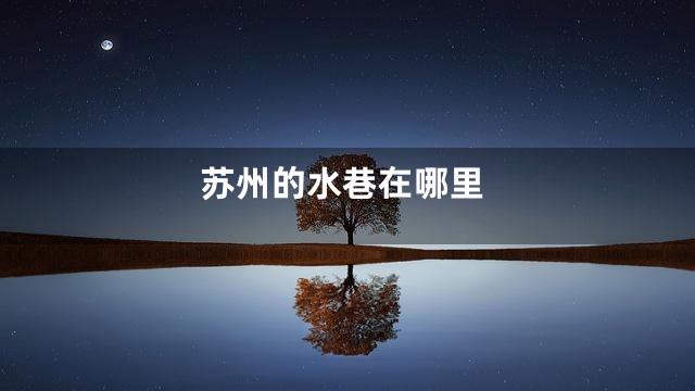 苏州的水巷在哪里