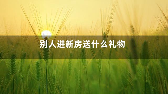别人进新房送什么礼物