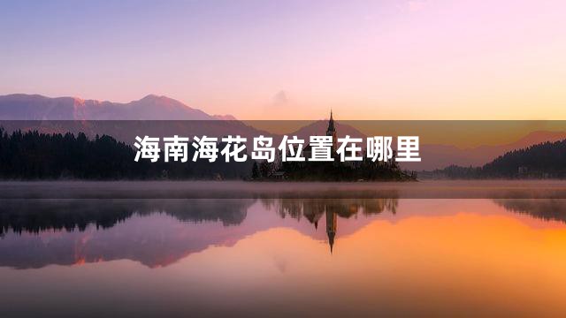 海南海花岛位置在哪里