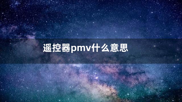 遥控器pmv什么意思