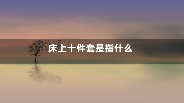 床上十件套是指什么