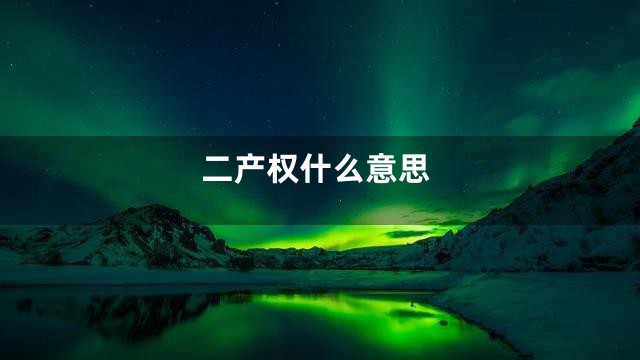 二产权什么意思