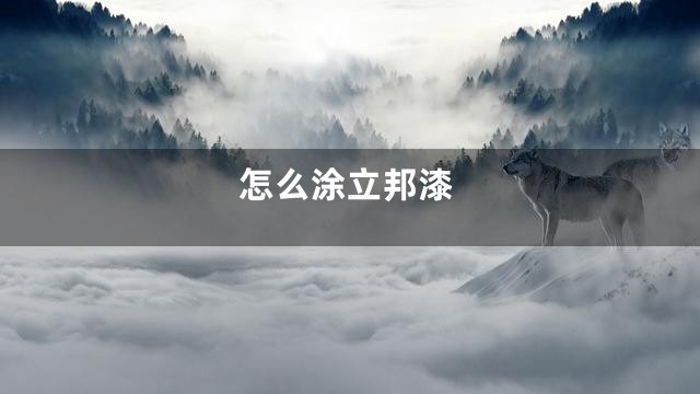 怎么涂立邦漆