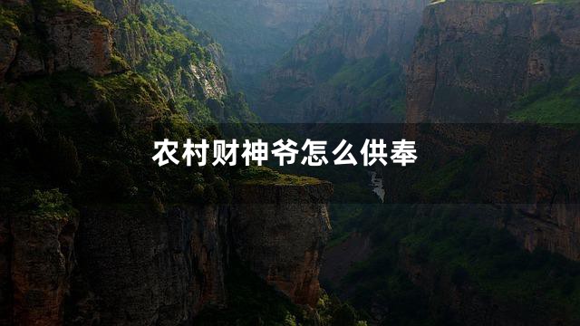 农村财神爷怎么供奉
