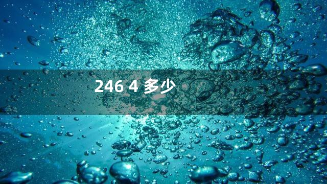 246 4 多少