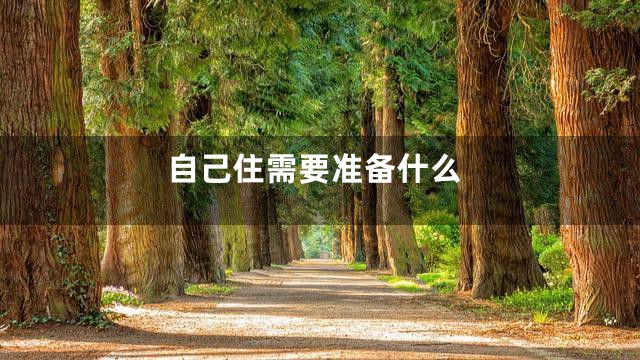 自己住需要准备什么