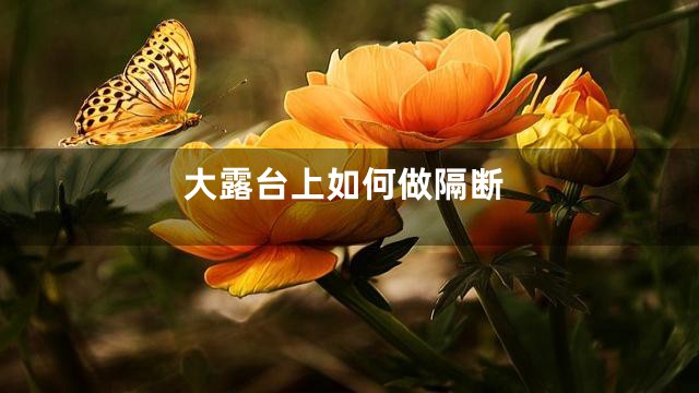 大露台上如何做隔断