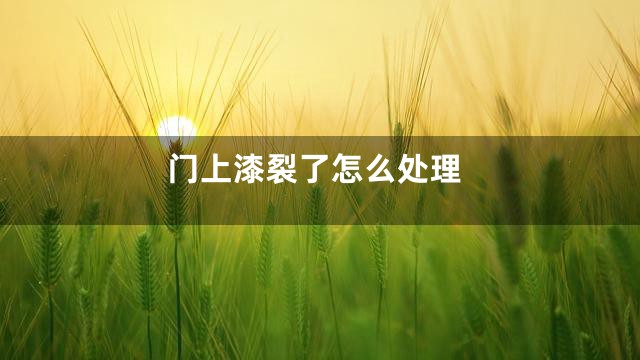 门上漆裂了怎么处理