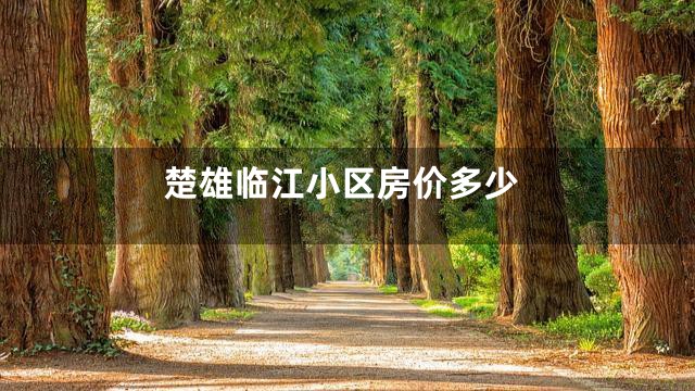 楚雄临江小区房价多少
