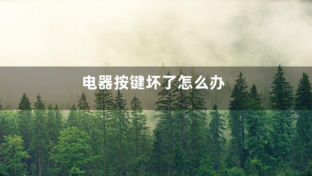 电器按键坏了怎么办
