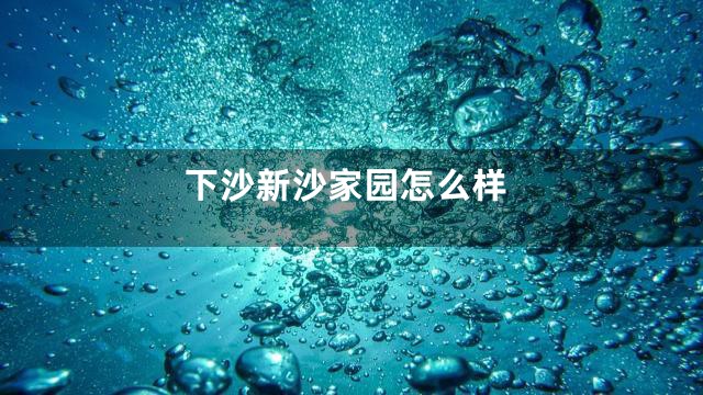 下沙新沙家园怎么样