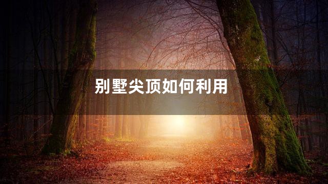 别墅尖顶如何利用