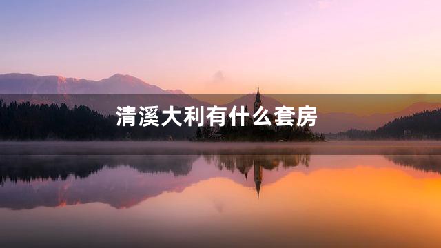 清溪大利有什么套房