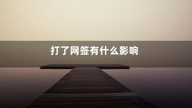 打了网签有什么影响