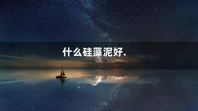 什么硅藻泥好.