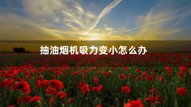 抽油烟机吸力变小怎么办